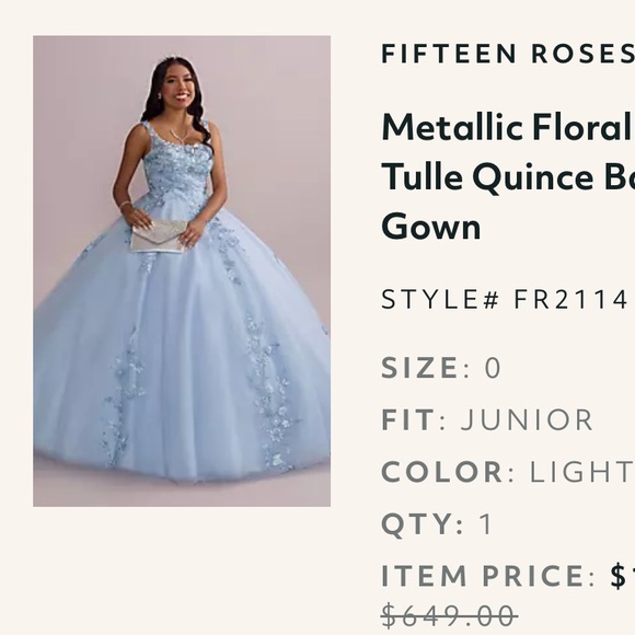Junior quinceañera dress - Picture 3 of 4